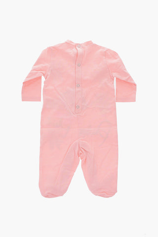 long sleeve romper suit with printed flamingo