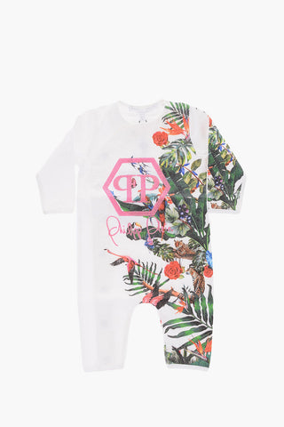 maxi front printed wrap JUNGLE romper suit