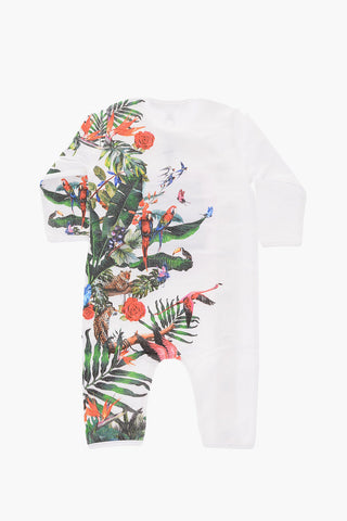 maxi front printed wrap JUNGLE romper suit