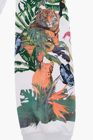 side printed JUNGLE jogger pants