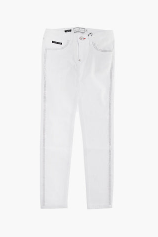 EST. 1978 jeans slim fit con strass laterali