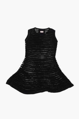 EST.1978 mini dress in lurex con gioielli senza manica