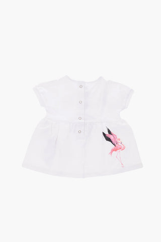 printed short sleeve signature dress