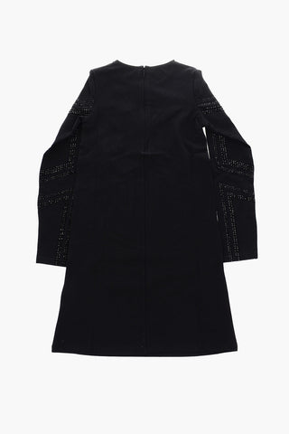 mini dress manica lunga con strass