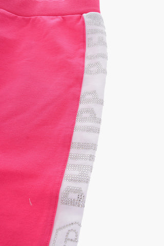 jogger pants with rhinestone profiles