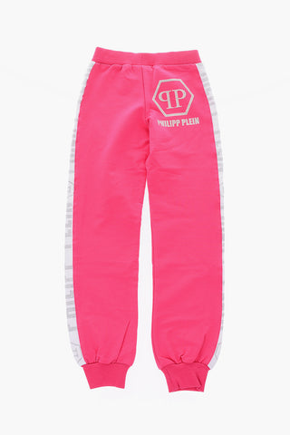 jogger pants with rhinestone profiles