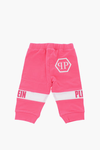 Contrasting Band Statement jogger pants with drawstring waist