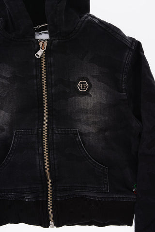 camouflage denim jacket