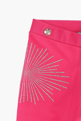 pantaloni jogger con strass