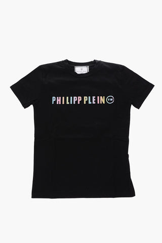 EST.1978 crew-neck t-shirt with glitter logo