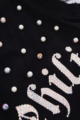 Backless UNDERWATER top with beads 