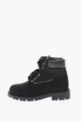 leather FRED ankle boots enriched by metal skull