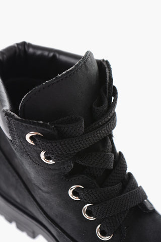 leather FRED ankle boots enriched by metal skull