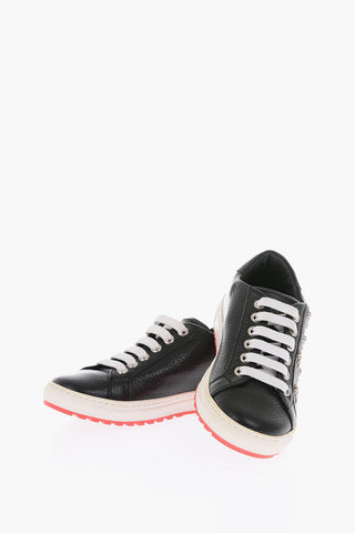 textured leather MIKY sneakers with studs