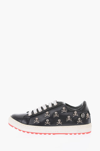 textured leather MIKY sneakers with studs