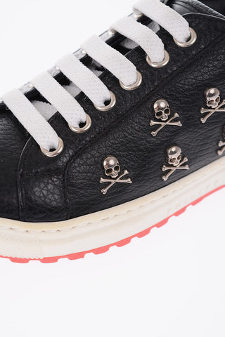 textured leather MIKY sneakers with studs