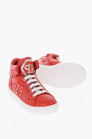 studded leather SIMON high top sneakers