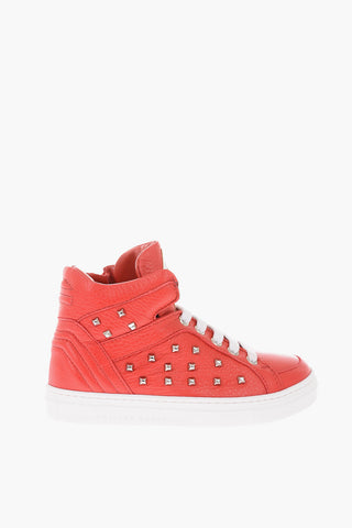 studded leather SIMON high top sneakers