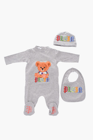 cotton romper suit hat and bib set