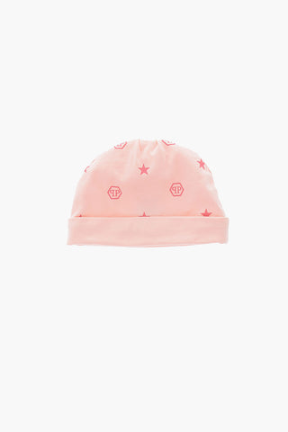 printed romper suit hat and bib set