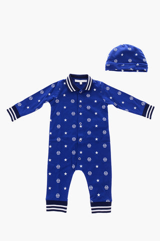 printed romper suit and hat FEDRO set