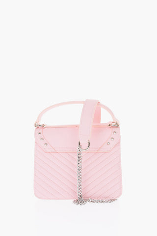 Textured Faux Leather Shoulder Bag with Studs Details