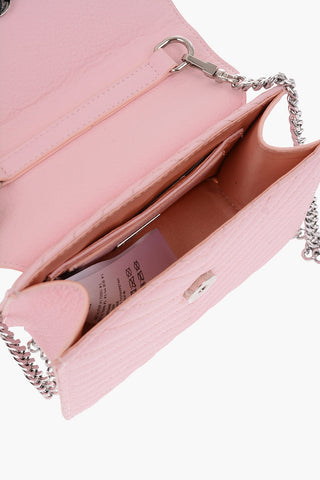 Textured Faux Leather Shoulder Bag with Studs Details