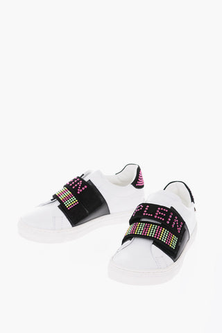 EST.1978 leather low top sneakers with touch strap closure