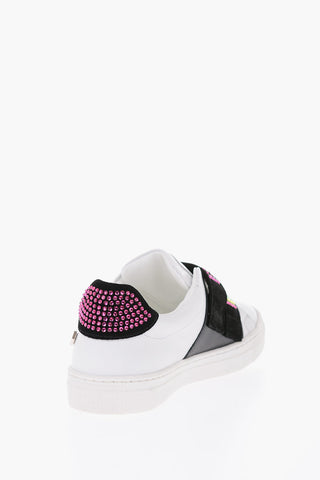 EST.1978 leather low top sneakers with touch strap closure
