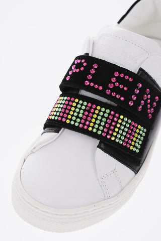 EST.1978 leather low top sneakers with touch strap closure