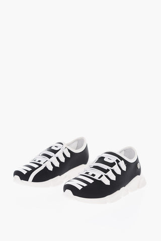 sneakers slip on in pelle e neoprene 
