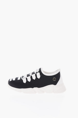 sneakers slip on in pelle e neoprene 