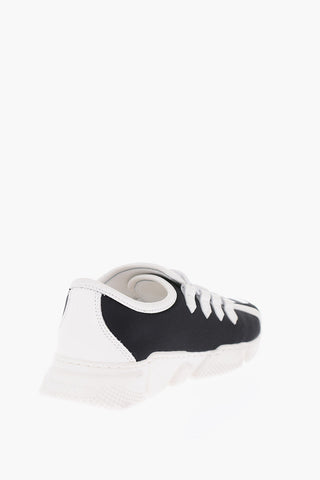 sneakers slip on in pelle e neoprene 
