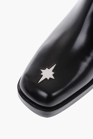 6cm leather Square Toe Mules