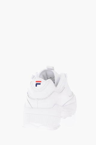 leather low-top sneakers with track sole