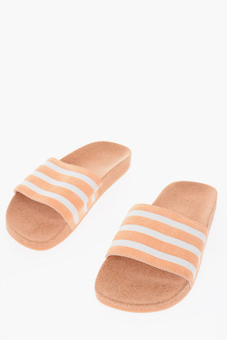 striped leather ADILETTE W slides