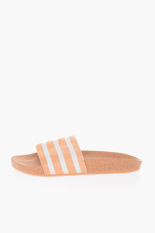 striped leather ADILETTE W slides