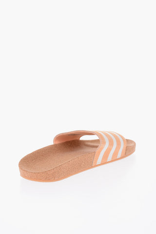 striped leather ADILETTE W slides