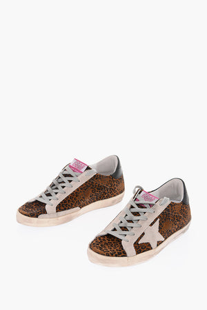 animal effect suede leather SUPERSTAR low-top sneakers