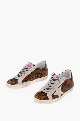 animal effect suede leather SUPERSTAR low-top sneakers