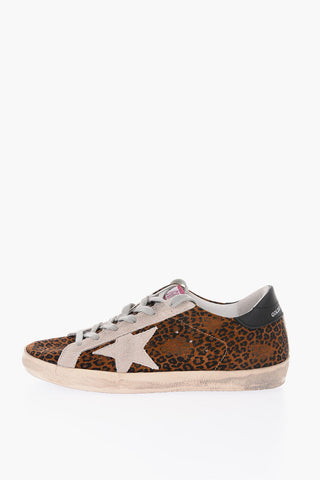 animal effect suede leather SUPERSTAR low-top sneakers