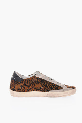 animal effect suede leather SUPERSTAR low-top sneakers