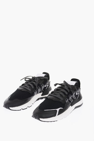 fabric NITE JOGGER low-top sneakers with leather details