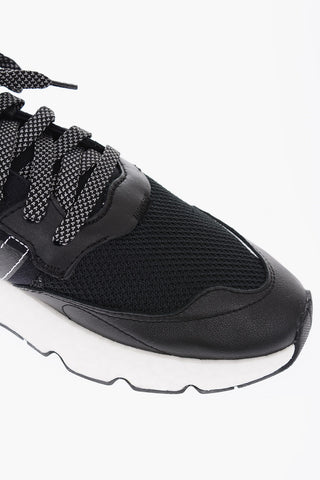 fabric NITE JOGGER low-top sneakers with leather details