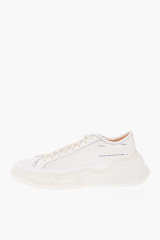 Cotton Low-top sneakers with leather details