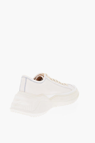 Cotton Low-top sneakers with leather details