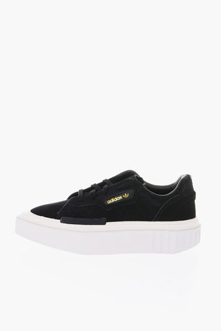 suede leather HYPERSLEEK W platform sneakers with socks
