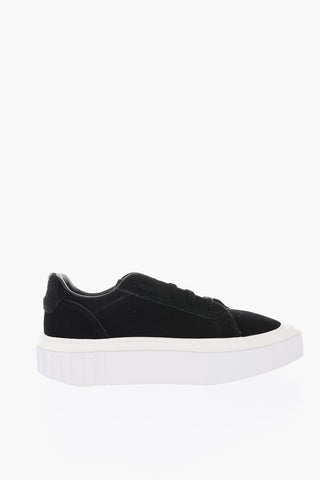 suede leather HYPERSLEEK W platform sneakers with socks