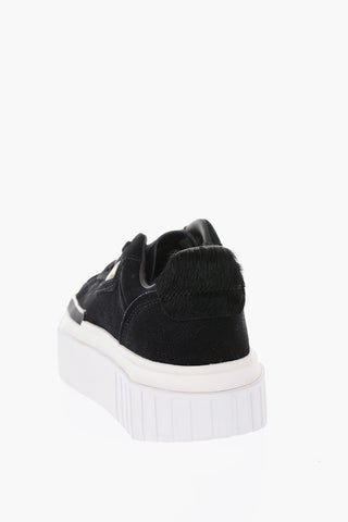 suede leather HYPERSLEEK W platform sneakers with socks