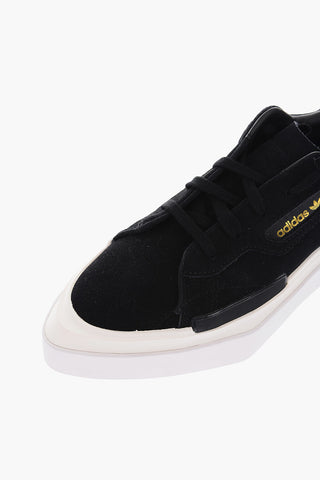 suede leather HYPERSLEEK W platform sneakers with socks